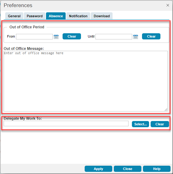 Absence Options